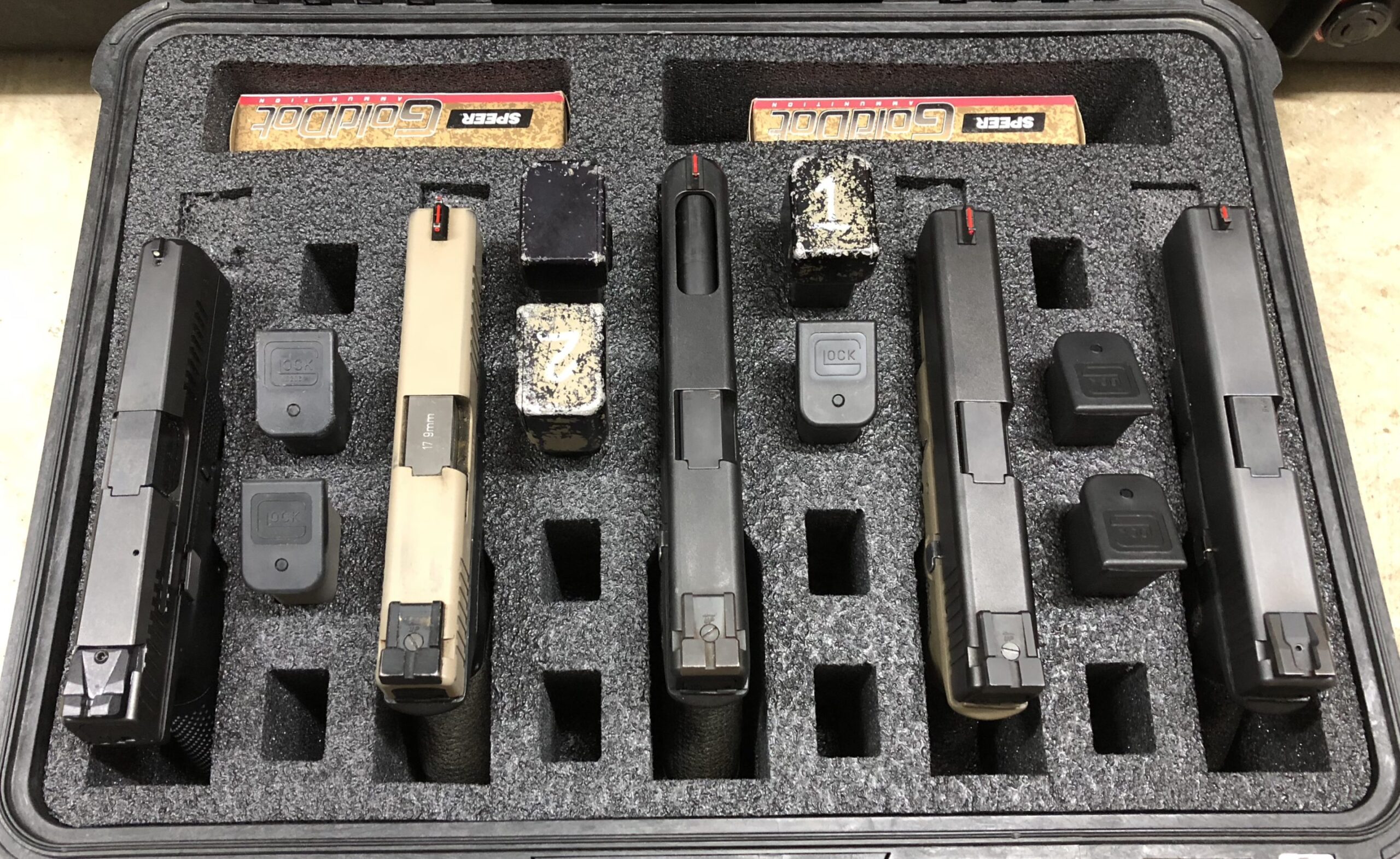 New 4 pistol Quick Draw handgun foam insert fits Harbor Freight Apache 4800  case